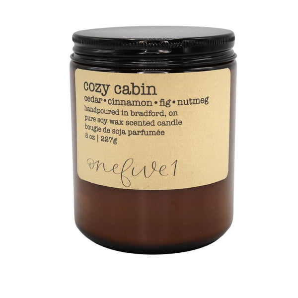 Cozy cabin soy wax candle