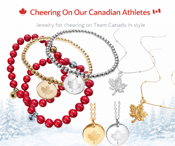 Luxe Red South Sea Pearls Canadian Maple Leaf Disc Bracelet * CHOOSE YOUR METAL*