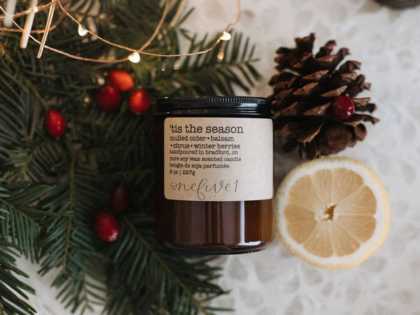 'tis the season- soy wax candle WINTER HOLIDAY