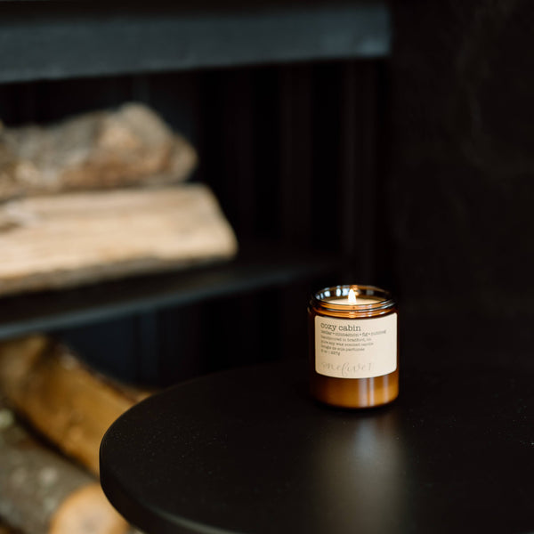 Cozy cabin soy wax candle