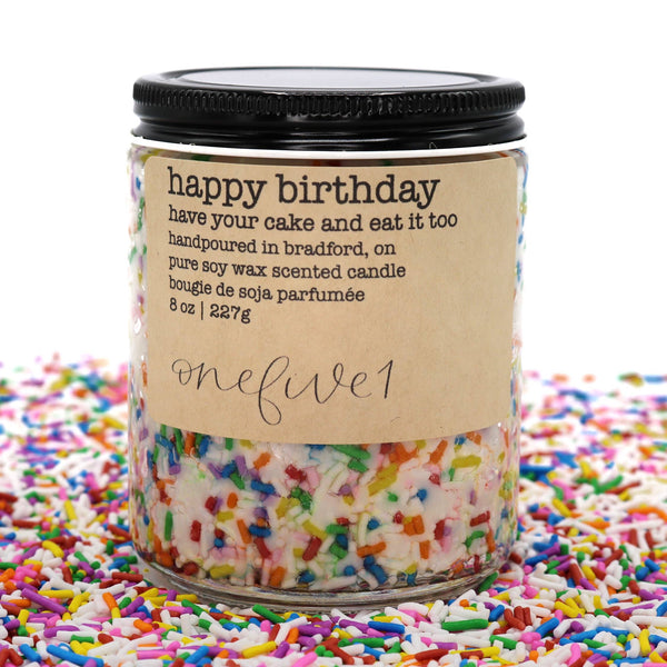 Happy birthday soy candle BIRTHDAY GIFT IDEA