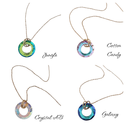 New Gorgeous Crystal Ring Necklace  *Choose your Crystal* STUNNING 😍