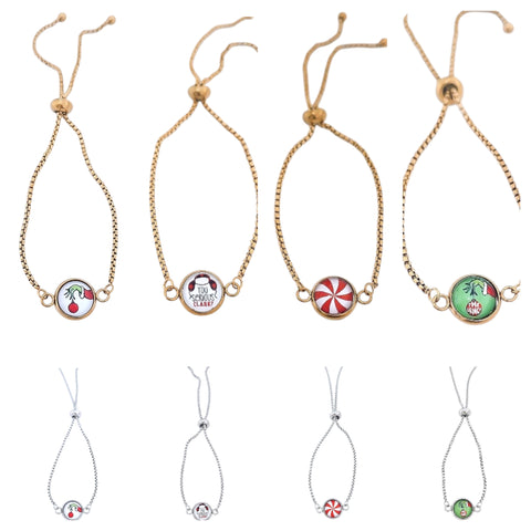 Holiday Edition Adjustable Bracelets  *Choose your Metal*