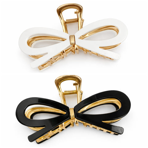 Amélie Bow Metal Hair Claw Clip