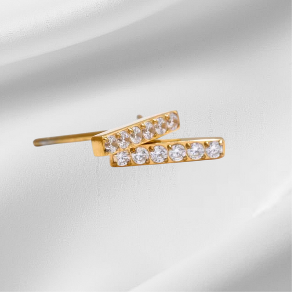 New CZ Dainty Bar Stud Earrings • Must Haves • *Choose your Metal*