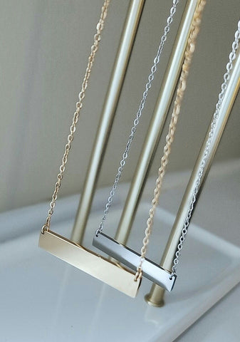 NEW for Engraving: Large Horizontal Bar *Choose Your Metal*