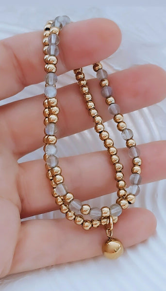 Gorgeous Flash Labradorite Bead Mix Bracelet * Choose Your Metal*