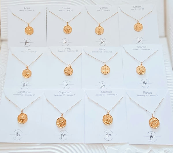 New: ADD ON Zodiac Coin Charm *Choose your Zodiac and Metal*