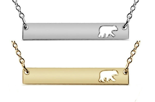 NEW for Engraving: Horizontal Bar Mama Bear *Choose Your Metal*