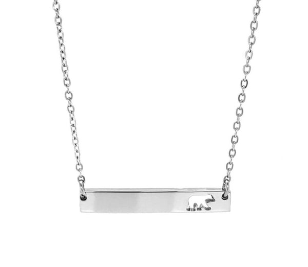 NEW for Engraving: Horizontal Bar Mama Bear *Choose Your Metal*