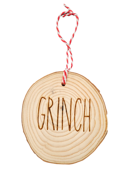 Wood Slice Word Ornament *Choose your ornament from the drop-down menu*