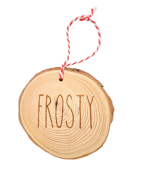 Wood Slice Word Ornament *Choose your ornament from the drop-down menu*