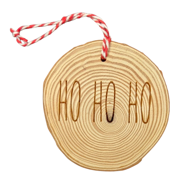 Wood Slice Word Ornament *Choose your ornament from the drop-down menu*