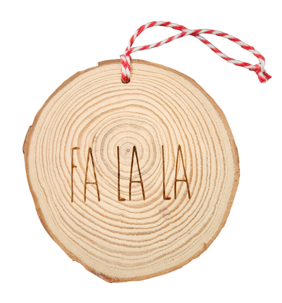 Wood Slice Word Ornament *Choose your ornament from the drop-down menu*