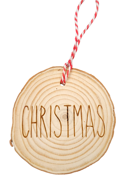 Wood Slice Word Ornament *Choose your ornament from the drop-down menu*