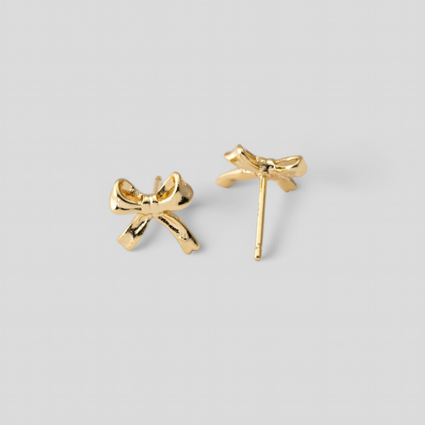 *RESTOCKING SOON* The Cutest Tiny Bow Ribbon Studs *Must Have* Choose Your Metal