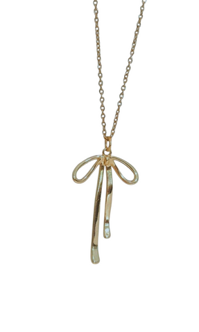 Large Bow Necklace *choose your metal*