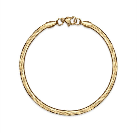 New The Perfect Herringbone Chain Bracelet (3mm)  * Choose your Metal*