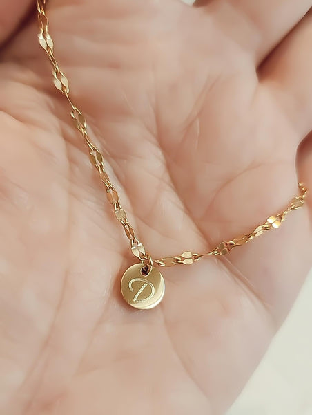 New Dainty Dap Disc Tag Necklace  * Choose your Metal*