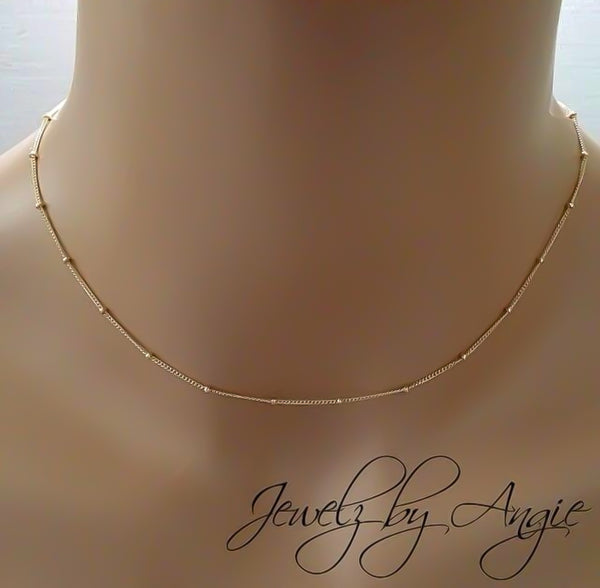 New The Perfect Dainty Satellite Chain Necklace  * Choose your Metal*