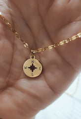New Dainty Compass Necklace Choose your Metal Jewelz by