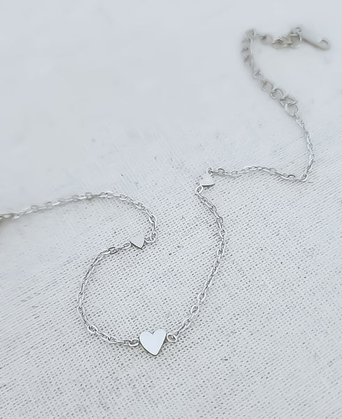 New Dainty Triple Hearts Bracelet  *Choose your Metal*