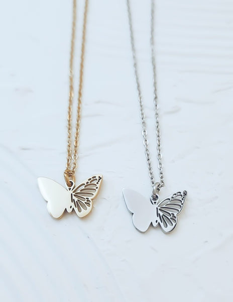 NEW for Engraving: Butterfly Necklace *Choose Your Metal*