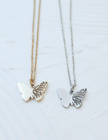 NEW for Engraving: Butterfly Necklace *Choose Your Metal*