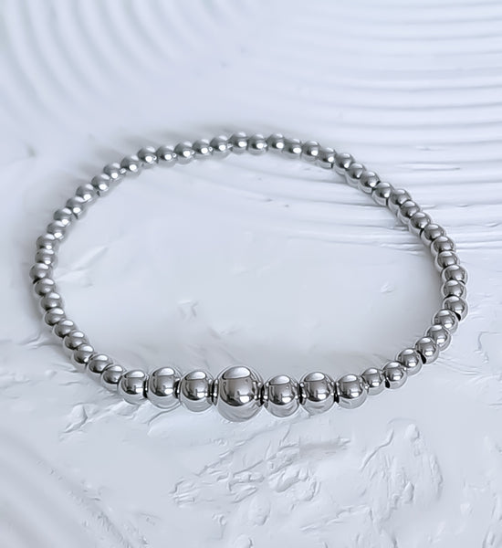 New The Perfect Beaded 4mm-8mm Graduated Focal Bracelet *Choose your metal*