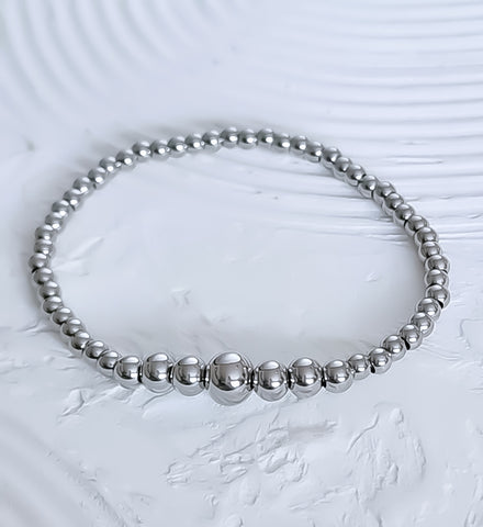 New The Perfect Beaded 4mm-8mm Graduated Focal Bracelet *Choose your metal*