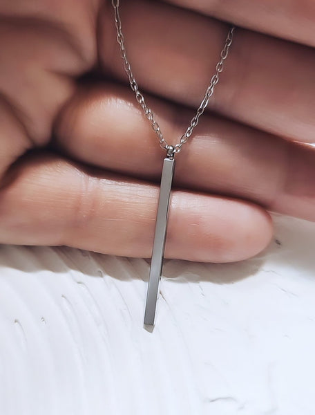 New The Perfect Dainty Vertical Bar Necklace  * Choose your Metal*