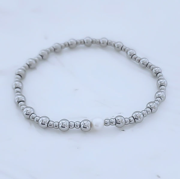 New The Perfect Beaded Luxe 6mm Shell Pearls w/ 3+5mm Beads Mix Bracelet *Choose your metal*