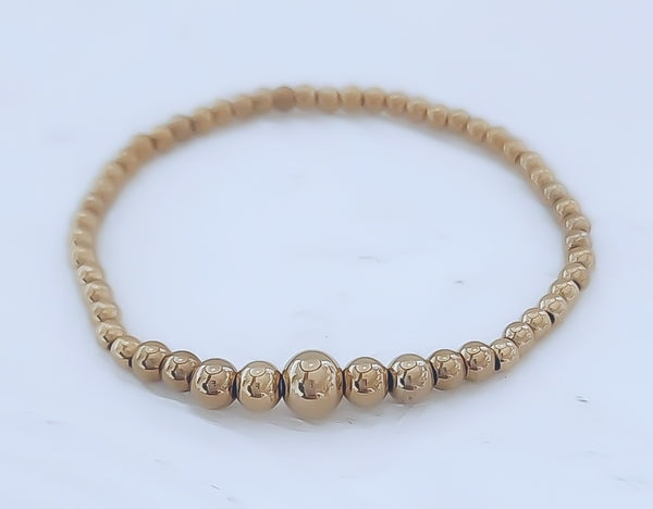 New The Perfect Beaded 4mm-8mm Graduated Focal Bracelet *Choose your metal*
