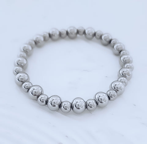 New The Perfect Beaded 6mm-8mm Bead Mix Bracelet *Choose your metal*