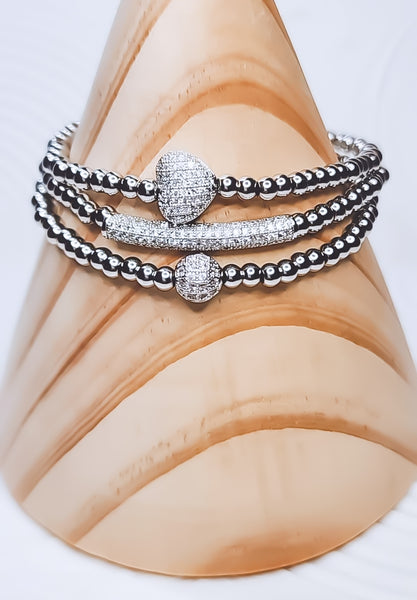 New Gorgeous Micro Pave Focal Bracelets *Choose your metal & style*