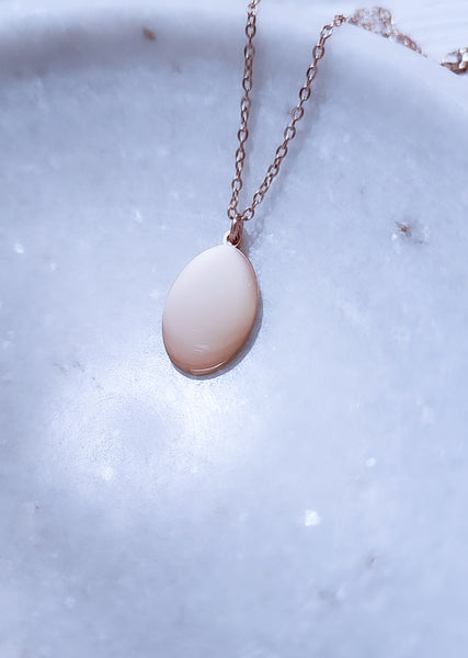 NEW for Engraving: Oval Tag Necklace *Choose Your Metal*