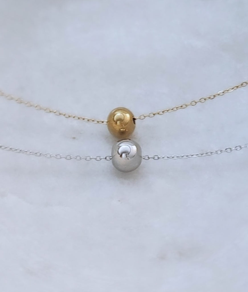 New Floating Ball Necklace *Choose your Metal* - Jewelz by Angie