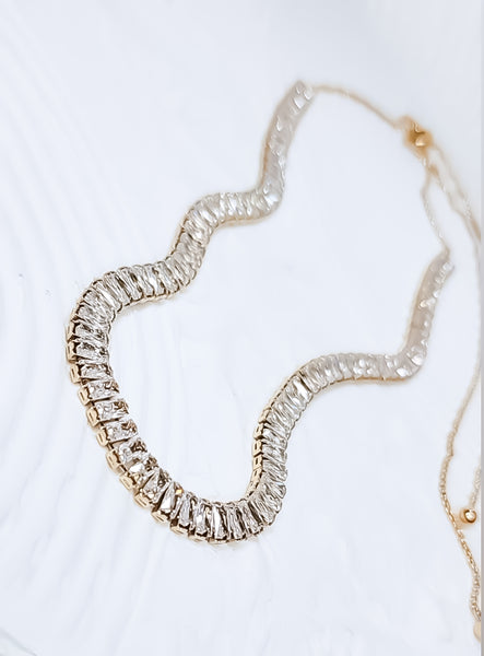 New Luxe CZ Baguette Adjustable Necklace *Choose your Metal*