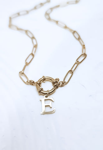 New Paperclip Initial Necklace *Choose your Metal and Letter*