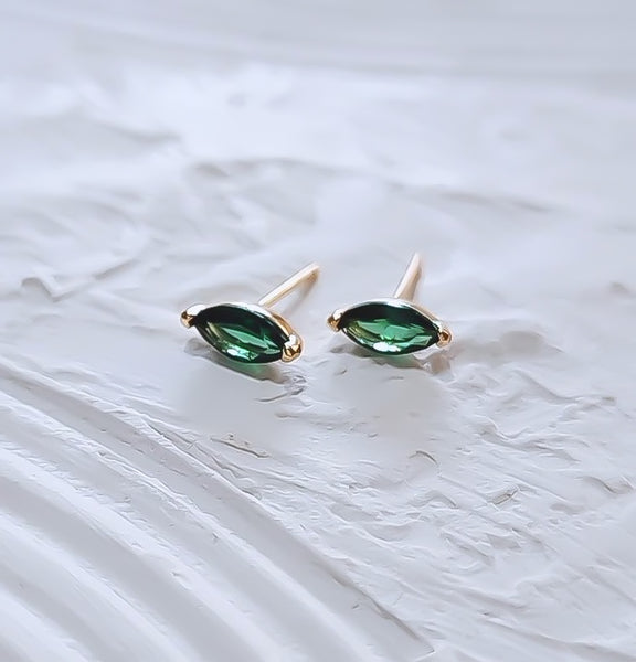 CZ Marquis Stud Earrings *Choose your stone*