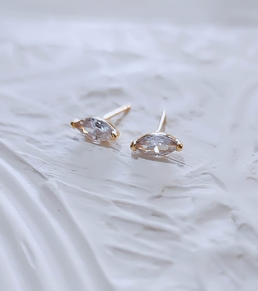 CZ Marquis Stud Earrings *Choose your stone*