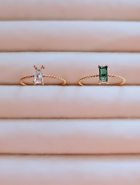 Ring 050E , Ring 050C - Gold Only *Choose your Size and Stone Color*