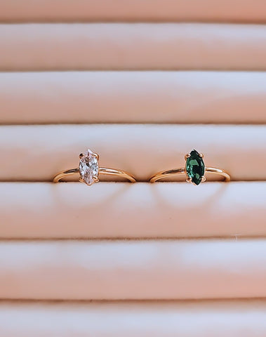 Ring 048E , RING048C - Gold Only *Choose your Stone Color*