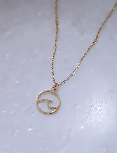 New Dainty Ocean Wave Necklace  * Choose your Metal*
