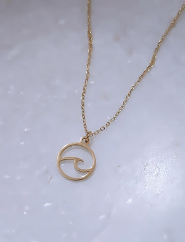 New Dainty Ocean Wave Necklace  * Choose your Metal*