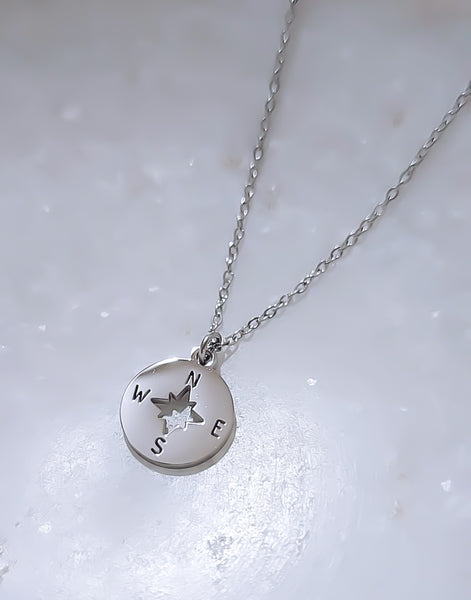 New Dainty Compass Necklace  * Choose your Metal*