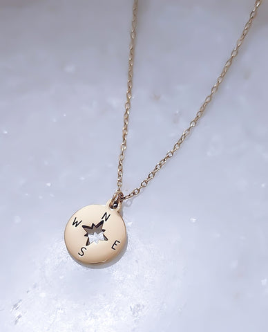 New Dainty Compass Necklace  * Choose your Metal*