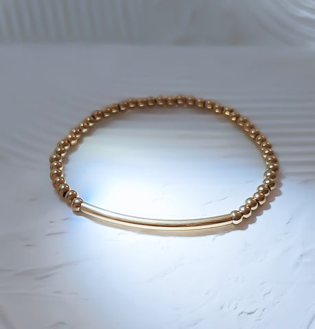 Beaded Bar Bracelet *Choose your metal*