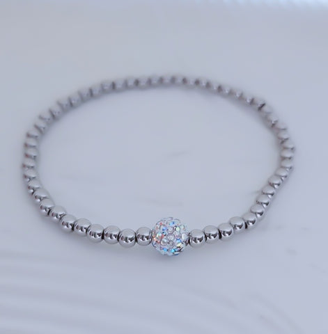Beaded Confetti Pave Bracelet *Choose your metal*