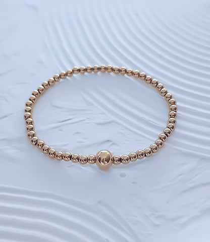 New The Perfect Beaded Ball 8mm Focal Bracelet *Choose your metal*